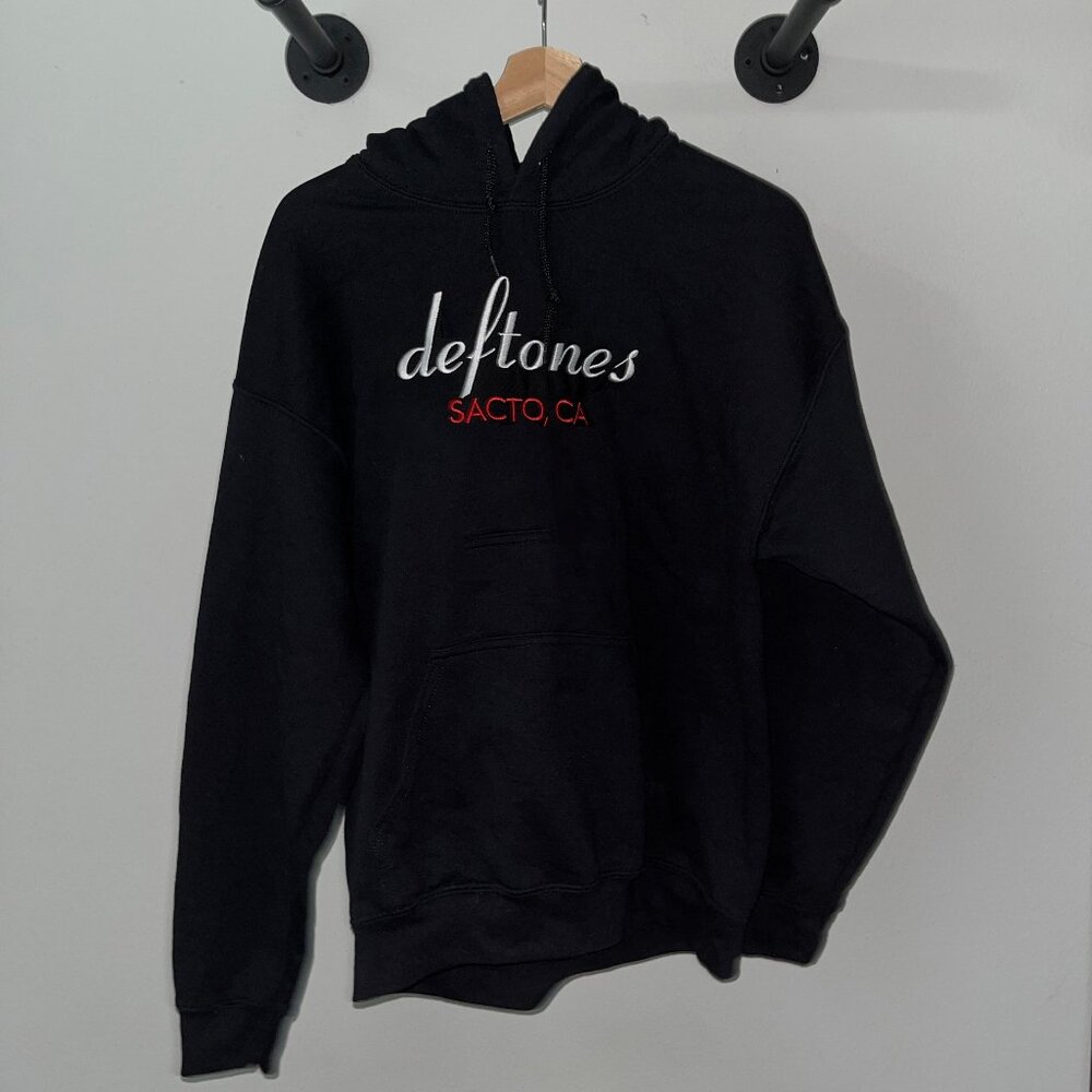 Black Deftones Sacramento Cali Music ALT Rock Chino Drawstring Hoodie